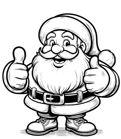 Colorful Christmas with Santa