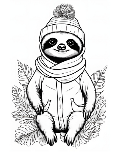 Cute Animals wearing Christmas Hats - 92 pages