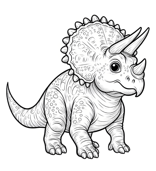 Dinosaur coloring book - 20 pages