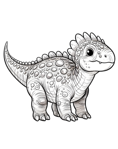 Dinosaur coloring book - 20 pages