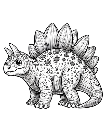 Dinosaur coloring book - 20 pages