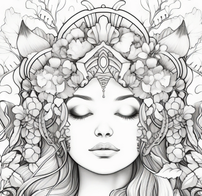 Mindfulness coloring book set 12 - 13 pages