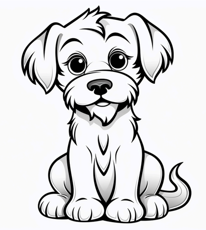 Cute Dogs Coloring book 18 pages