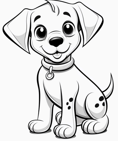 Cute Dogs Coloring book 18 pages