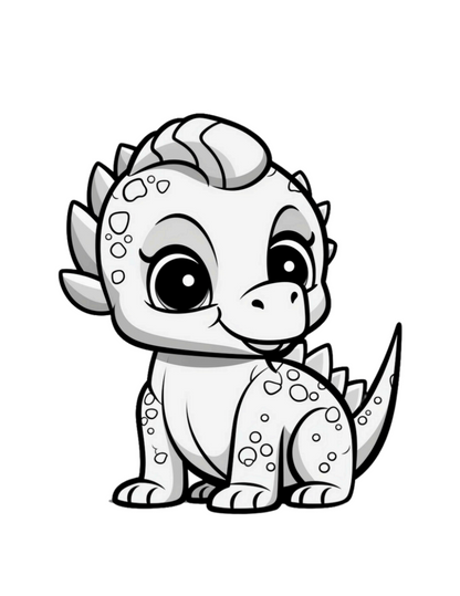 Cute Dinosaur coloring book 15 pages