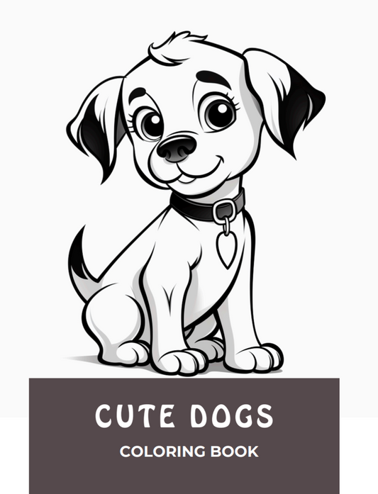 Cute Dog coloring book 18 pages