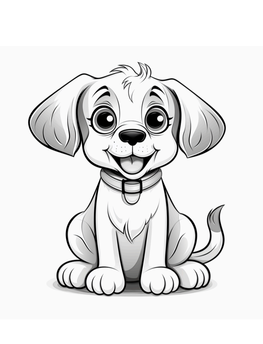 Cute Dog coloring book 18 pages