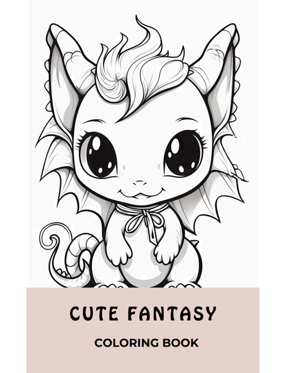 Cute Fantasy coloring book 27 pages