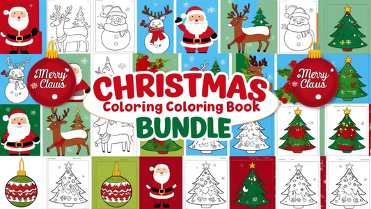 Ultimate Christmas Coloring Book Bundle! Lifetime access!