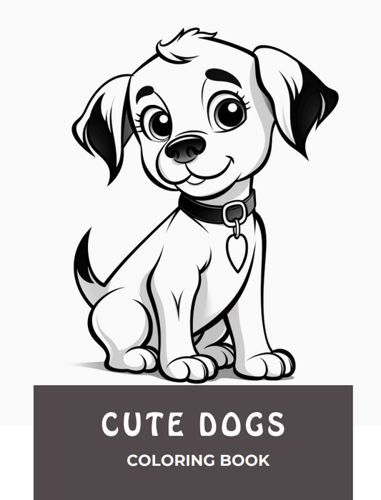 Cute Dogs Coloring book 18 pages