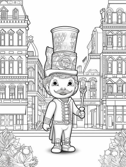 Nutcrackers Delight coloring book 10 pages