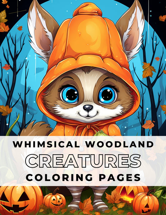 Woodland Creatures Coloring book 16 pages